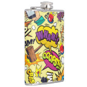 Pop Art Power Flask – Retro Comic Design Heupfles (Rechts)