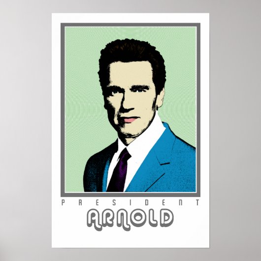 Pop Art President Arnold Poster (Voorkant)