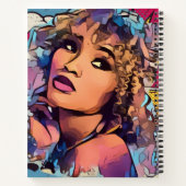 Pop Art Princess 8.5" x 11" Spiraal schetsboek Notitieboek (Achterkant)