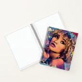 Pop Art Princess 8.5" x 11" Spiraal schetsboek Notitieboek (Binnen)
