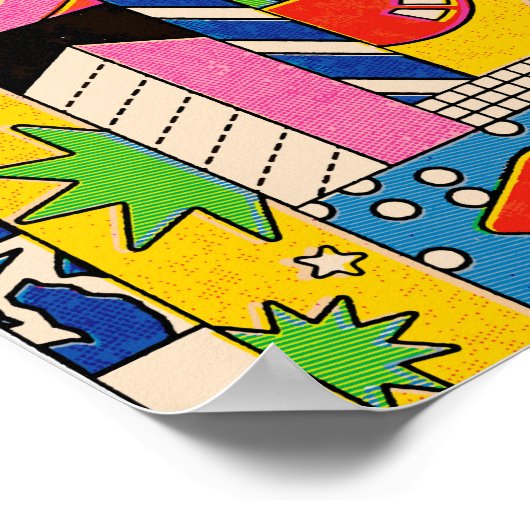 Pop Art Psychedelic Collage Poster (Hoek)