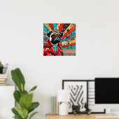 POP ART PUG 4 POSTER (Thuiskantoor)