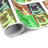 Pop Art Pug Cadeaupapier (Rol Hoek)