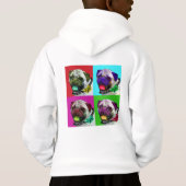 Pop Art Pug Kinder Zip Hoodie (Achterkant)
