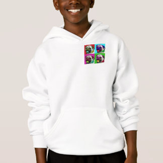 Pop Art Pug Kinder Zip Hoodie