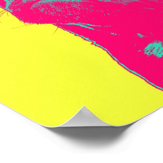 Pop Art Pug Portret Poster (Hoek)