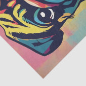 Pop Art Pug Portretten: Een Decoupage genot Tissuepapier (Detail)