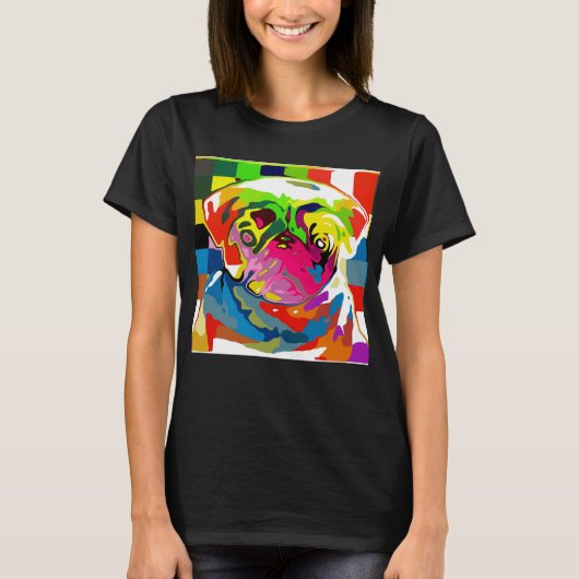 POP ART PUG T-SHIRTS T - SHIRTS (Voorkant)