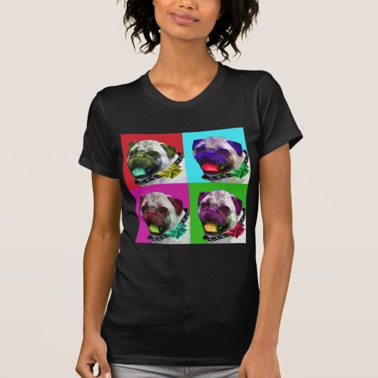 Pop Art Pug Women's Jersey T-Shirt (Voorkant)