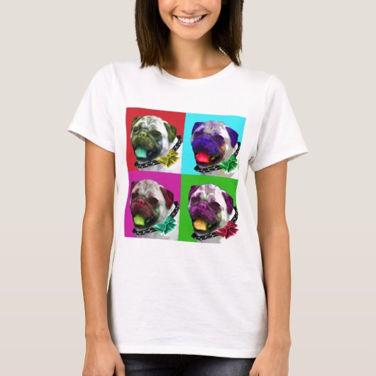 Pop Art Pug Women's T-shirt (Voorkant)