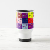 Pop Art Pugs Pug Dog Travel Mugs Reisbeker (Center)