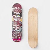 Pop Art Punk Schedel Halftone Skateboard (Voorkant)
