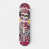 Pop Art Punk Schedel Halftone Skateboard (Voorkant)