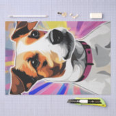 Pop Art Pup: Jack Russell Terrier Decoupage Tissuepapier (Craft)