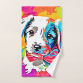 Pop Art Puppy Bad Handdoek (Handdoek)