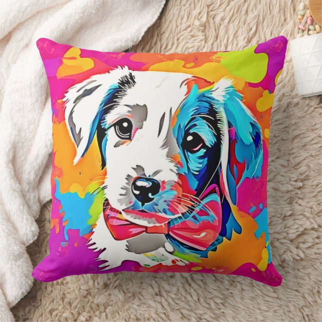 Pop Art Puppy Kussen (Deken)