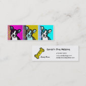 Pop Art Puppy Mini Visitekaartje (Voorkant / Achterkant)