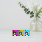 Pop Art Puppy Mini Visitekaartje (Staand voorkant)