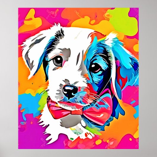 Pop Art Puppy Poster (Voorkant)