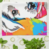 Pop Art Puppy Theedoek (Gevouwen)