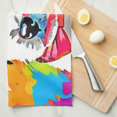 Pop Art Puppy Theedoek (Quarter Fold)