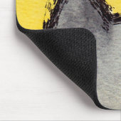 Pop Art PussyCat Yellow Mousepad Muismat (Hoek)