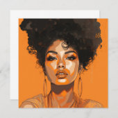 Pop Art Queen: Empowering Vrouwen Pop Kunst Notitiekaartje (Voorkant / Achterkant)