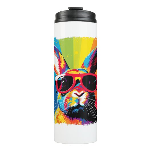 Pop Art Rabbit Thermosbeker (Voorkant)