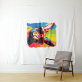 Pop Art Rabbit Wandkleed (In Situ (horizontaal))
