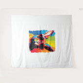 Pop Art Rabbit Wandkleed (Voorkant (horizontaal))