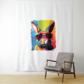 Pop Art Rabbit Wandkleed (In situ)
