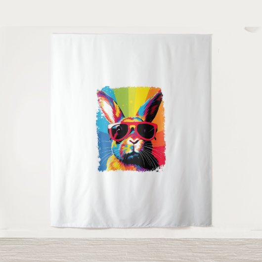 Pop Art Rabbit Wandkleed (Voorkant)