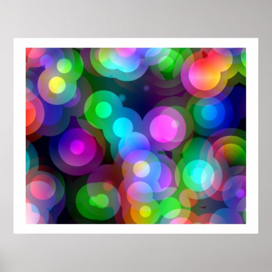 Pop Art Random Concentric Circles 02 Poster (Voorkant)