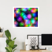 Pop Art Random Concentric Circles 02 Poster (Thuiskantoor)