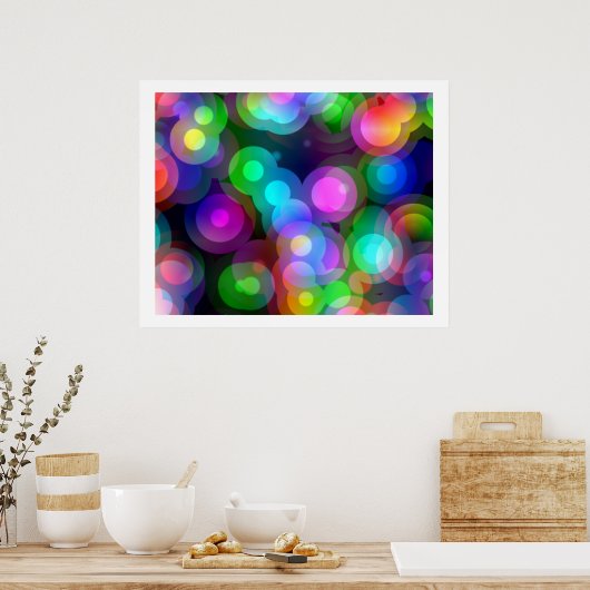 Pop Art Random Concentric Circles 02 Poster (Keuken)