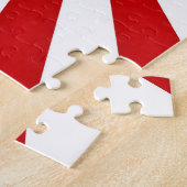 Pop Art Rays: rood en wit Legpuzzel (Zijkant)