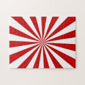 Pop Art Rays: rood en wit Legpuzzel (Horizontaal)