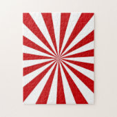 Pop Art Rays: rood en wit Legpuzzel (Verticaal)