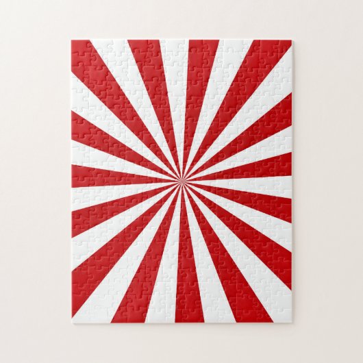 Pop Art Rays: rood en wit Legpuzzel (Verticaal)