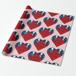 pop art record music lover vintage heart album cadeaupapier