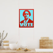 Pop-Art Red & Aqua Vote Dammit Susan B. Anthony Poster (Keuken)