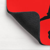 Pop Art Red Black Basketball Player Silhouette Muismat (Hoek)