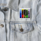 Pop Art Regenboog Boom Vierkante Button 5,1 Cm (In situ)