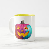 Pop Art Regenboog Pompoen Mok (Voorkant links)