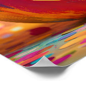 Pop Art Regenboogpompoen Poster (Hoek)