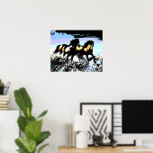 Pop Art Renpaarden Print Poster (Thuiskantoor)