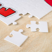 Pop Art Retro Couple die Romantisch nostalgisch zo Legpuzzel (Zijkant)