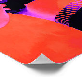 Pop Art Retro Hippy Chic Boho Artworks Girl Poster (Hoek)