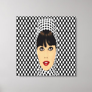 Pop Art Retro  Meisje Aangepaste Muur Prints