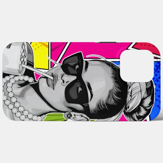 Pop Art Retrô Mulher Fashion Preto e Branco Case-Mate iPhone Case (Achterkant (horizontaal))